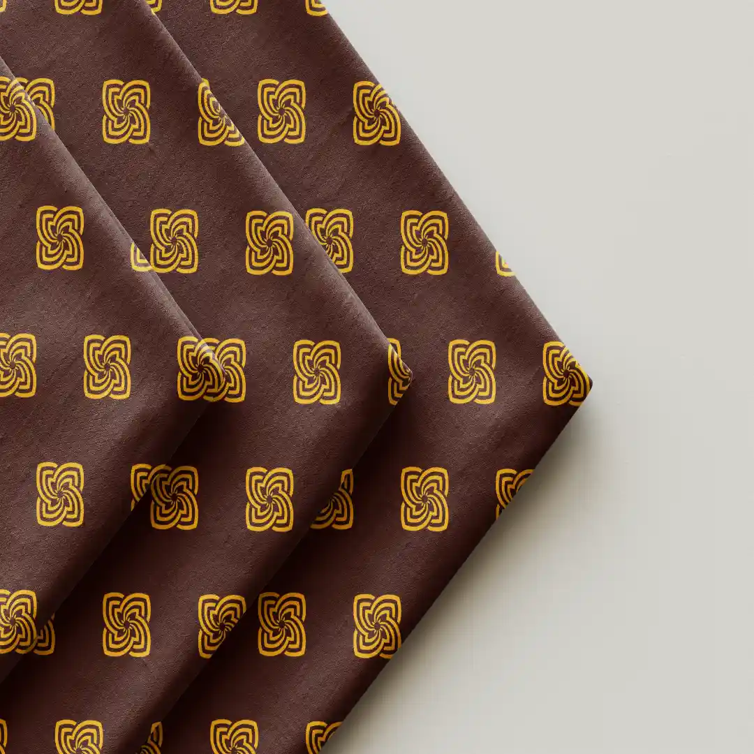 Royal Flower Coffee Color Cloth Napkin Pack Of Four