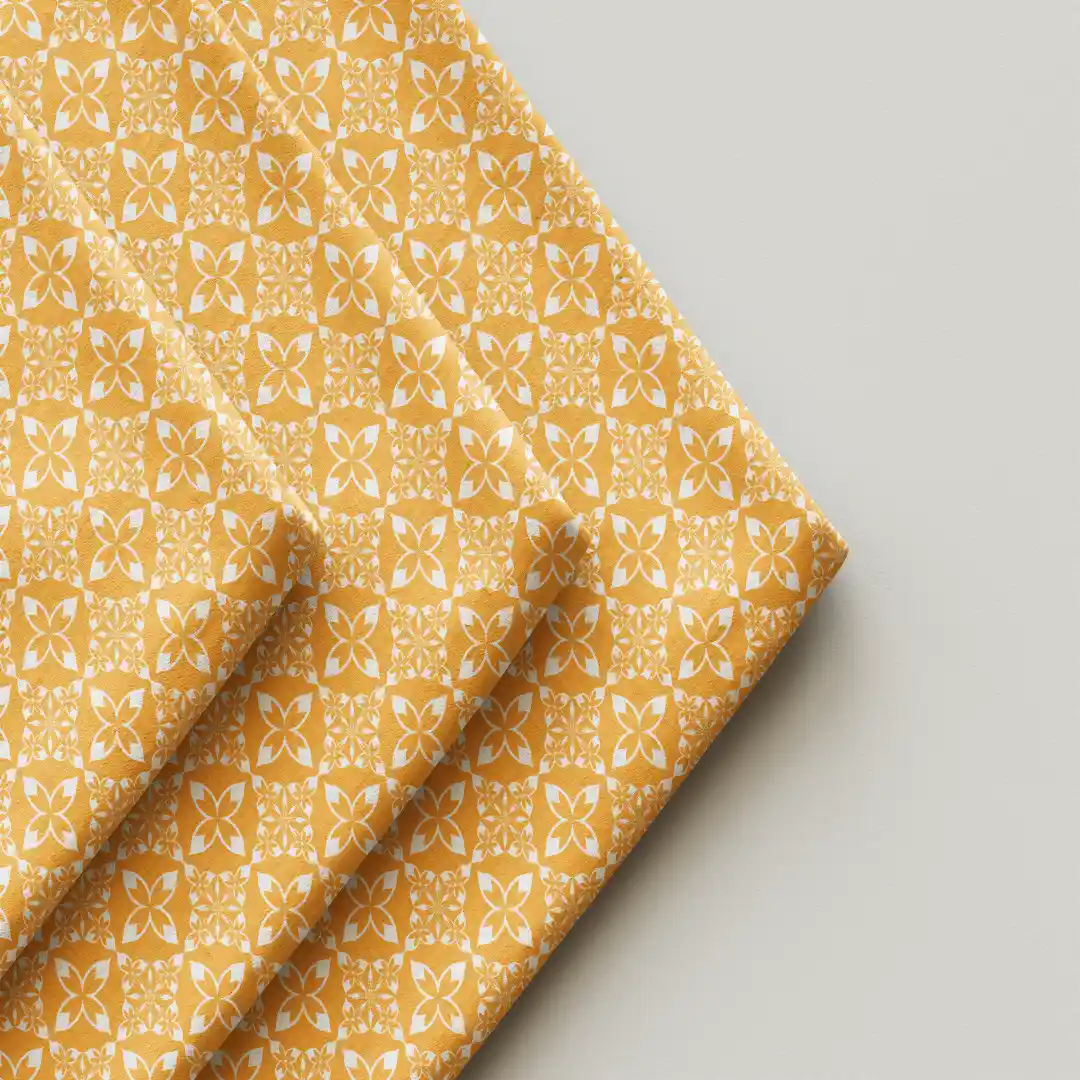 Saffron White Stylish Cloth Napkin Pack Of Four