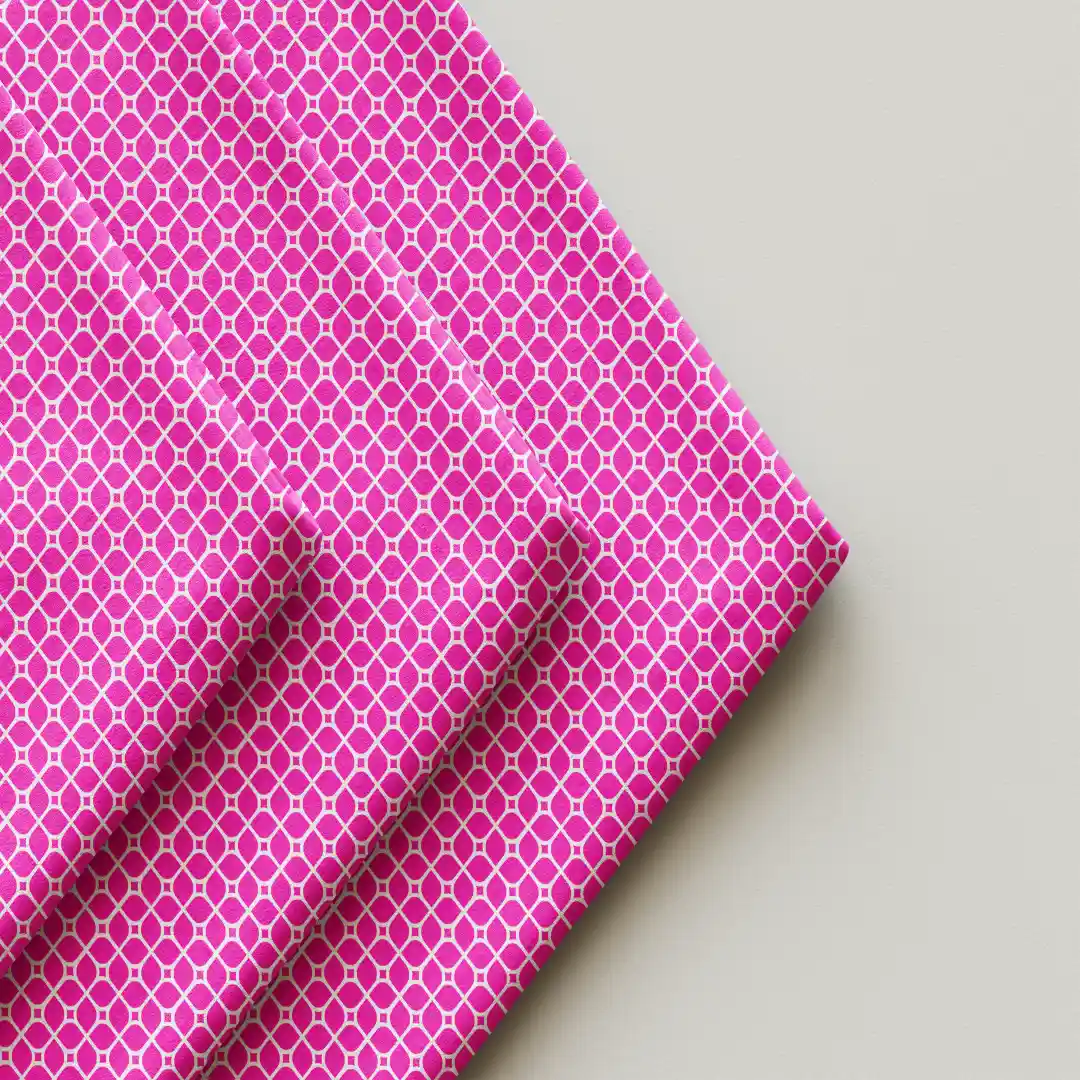 Pink White Square Cloth Napkin Pack Of Four