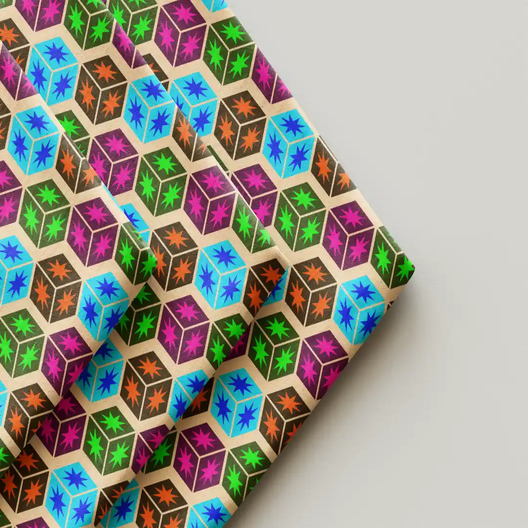 Stylish Squares Print Cloth Napkin Pack Of Four