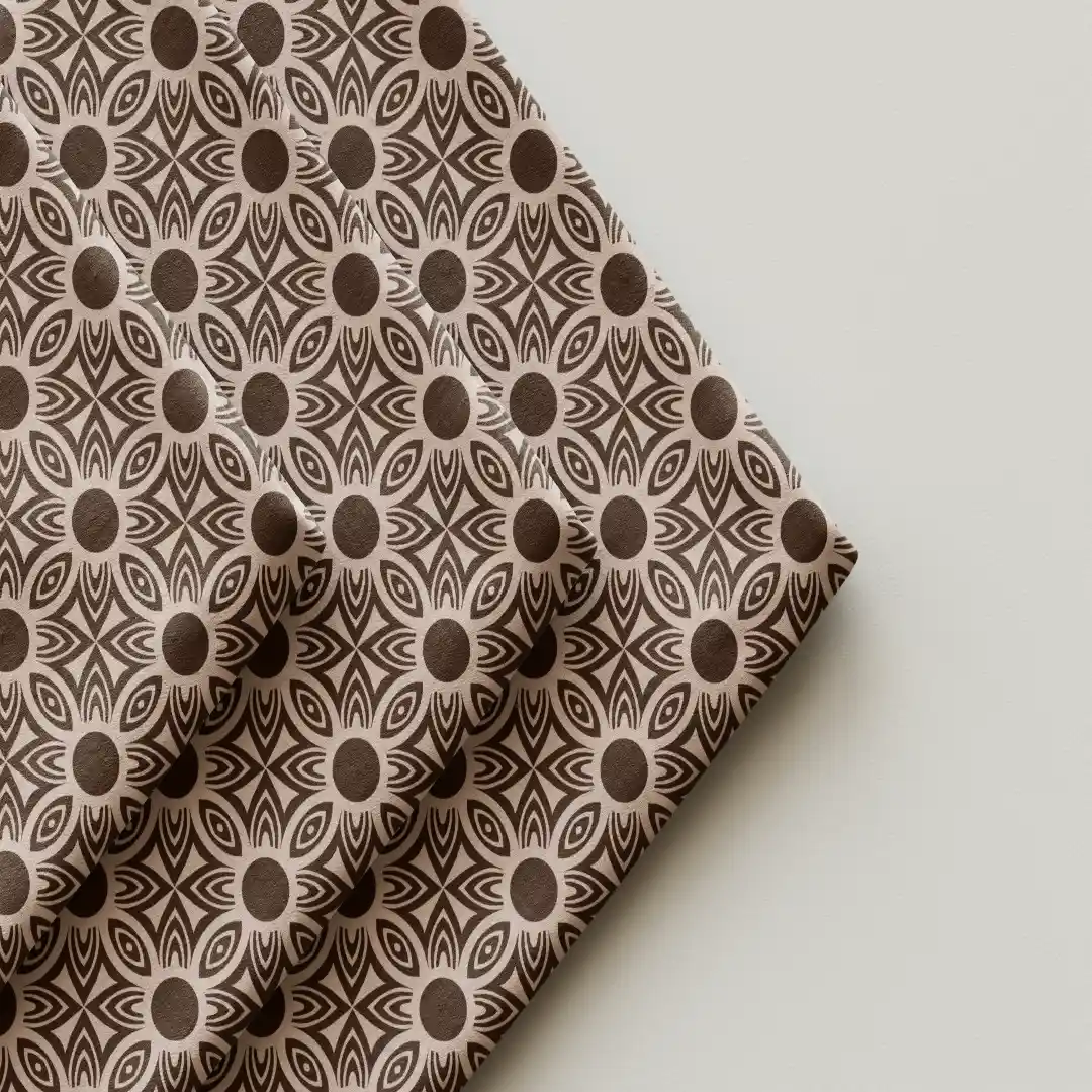 Coffee Color Floral Cloth Napkin Pack Of Four