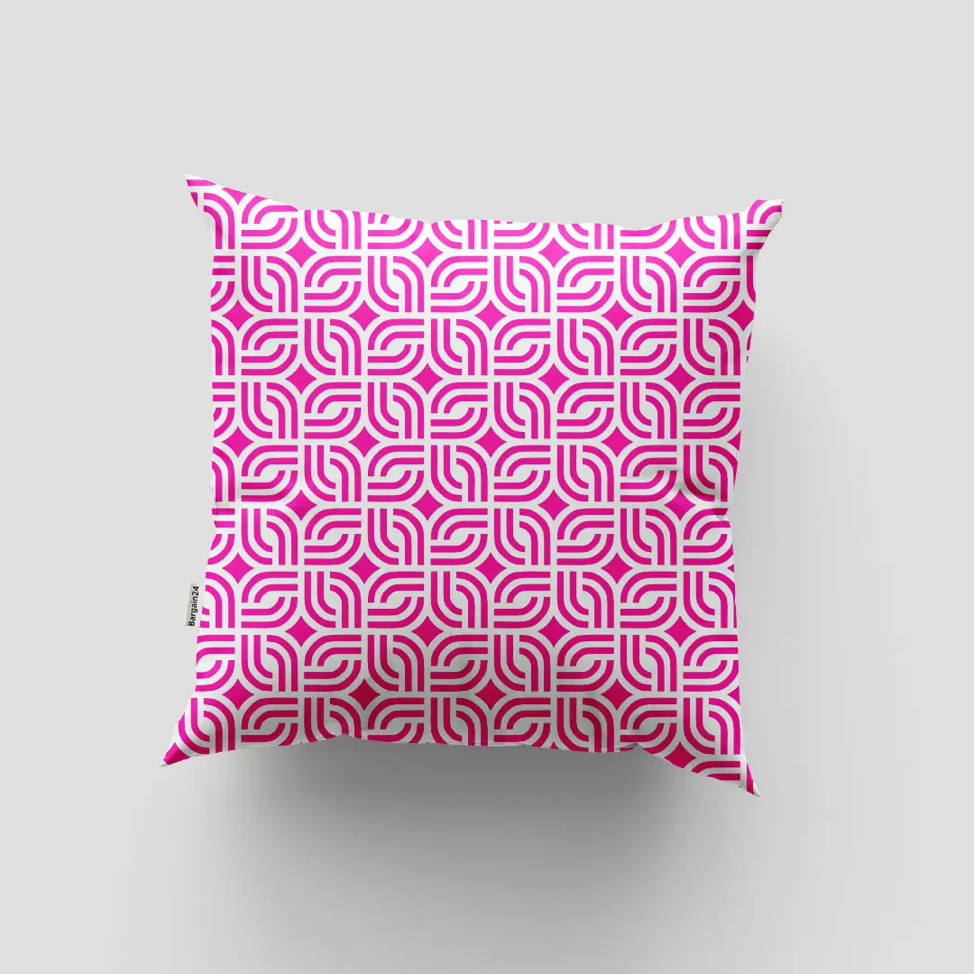 Pink White Cushion Cover