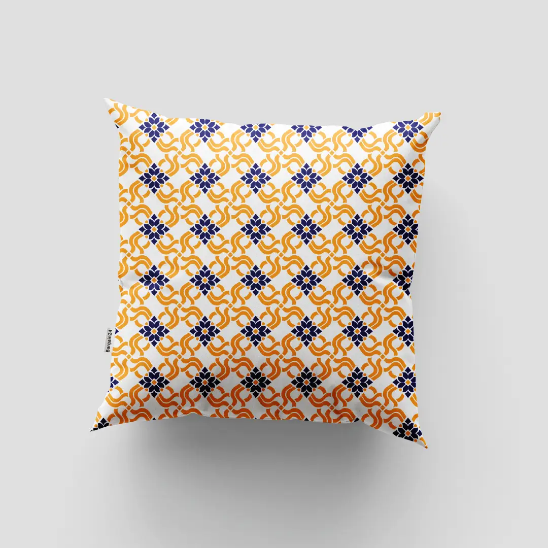 Luxurious Golden Pattern Print Design Cushion Cover