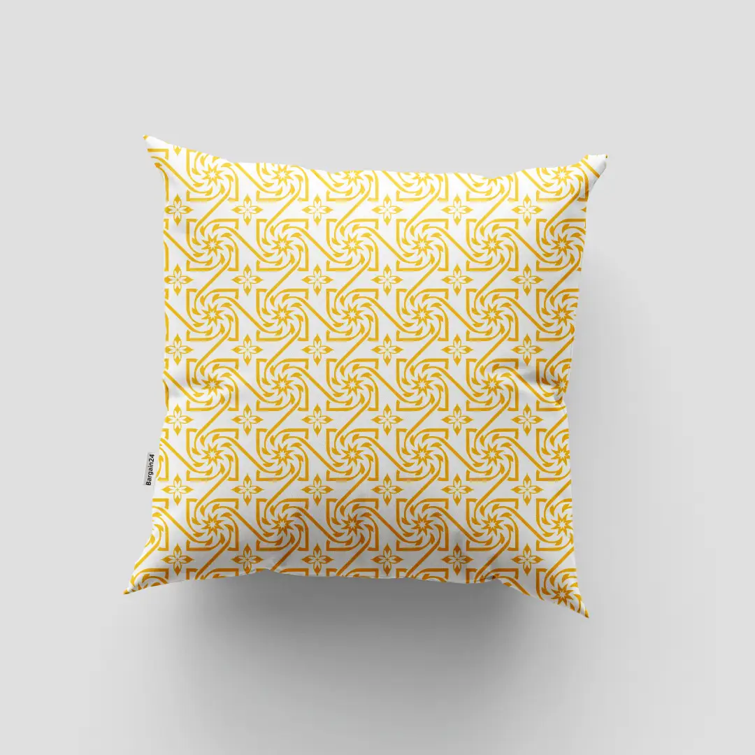 White Golden Cushion Cover