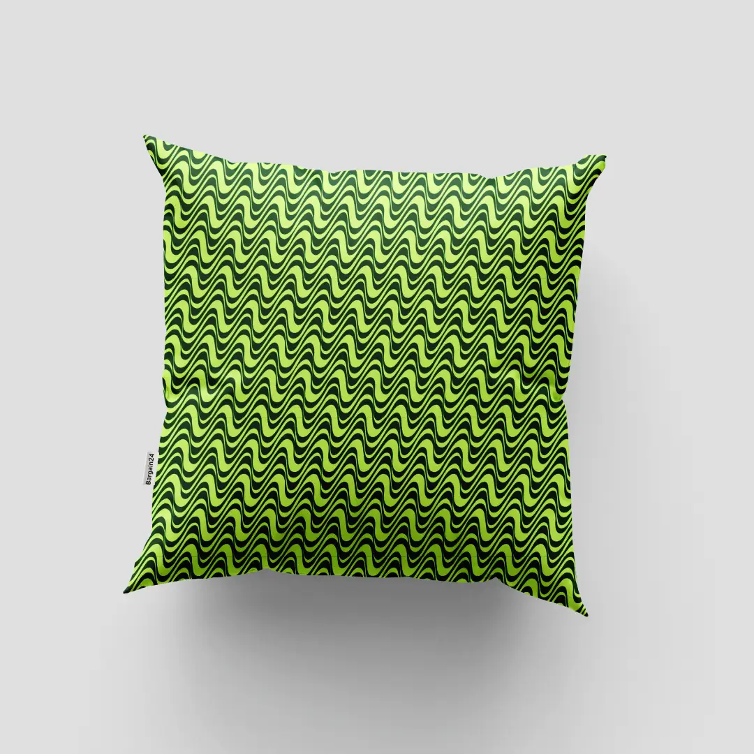 Zigzag Wavy Green Colorful Cushion Cover