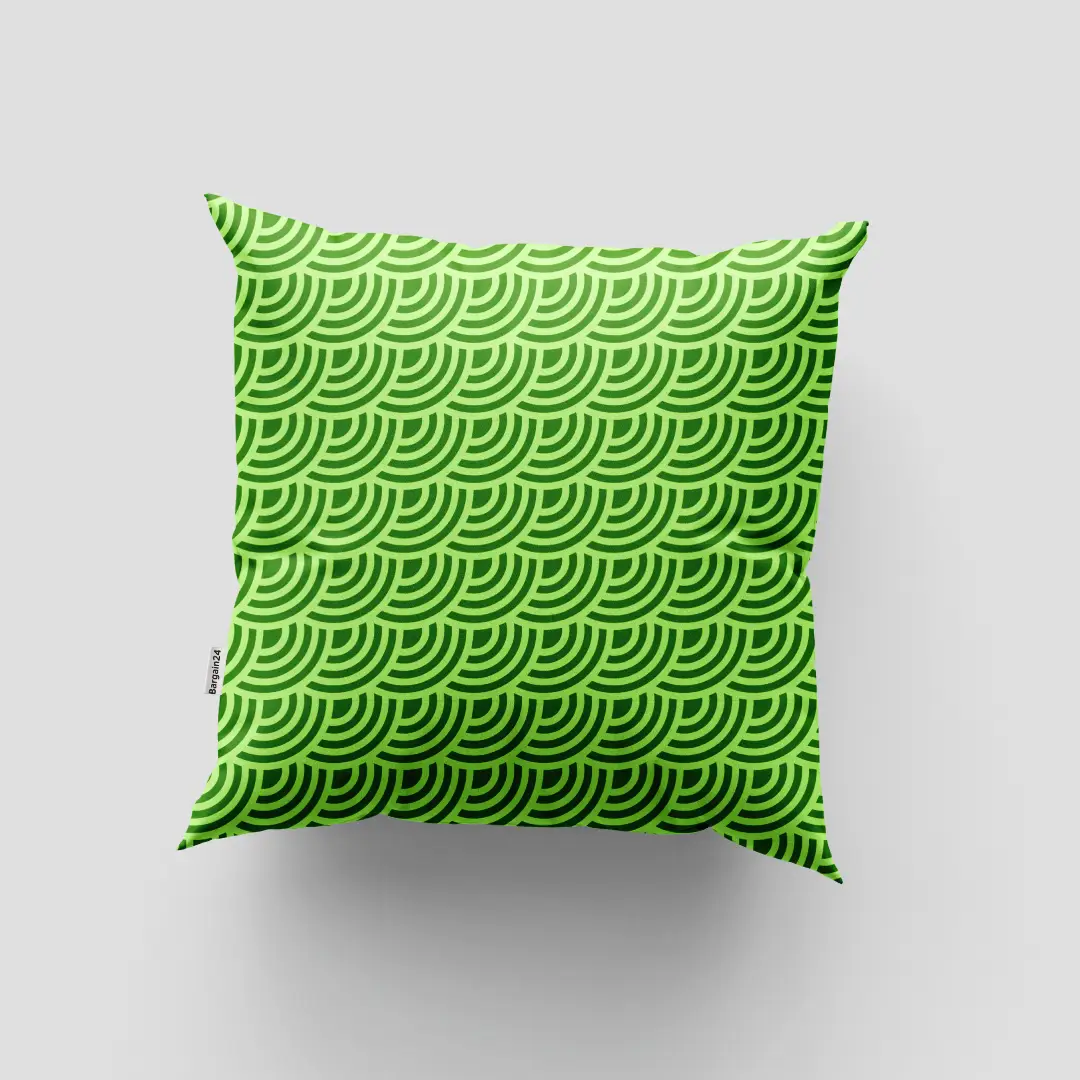Green Shells Print Colorful Cushion Cover