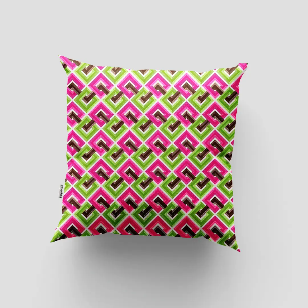 Geometric Squares Colorful Cushion Cover