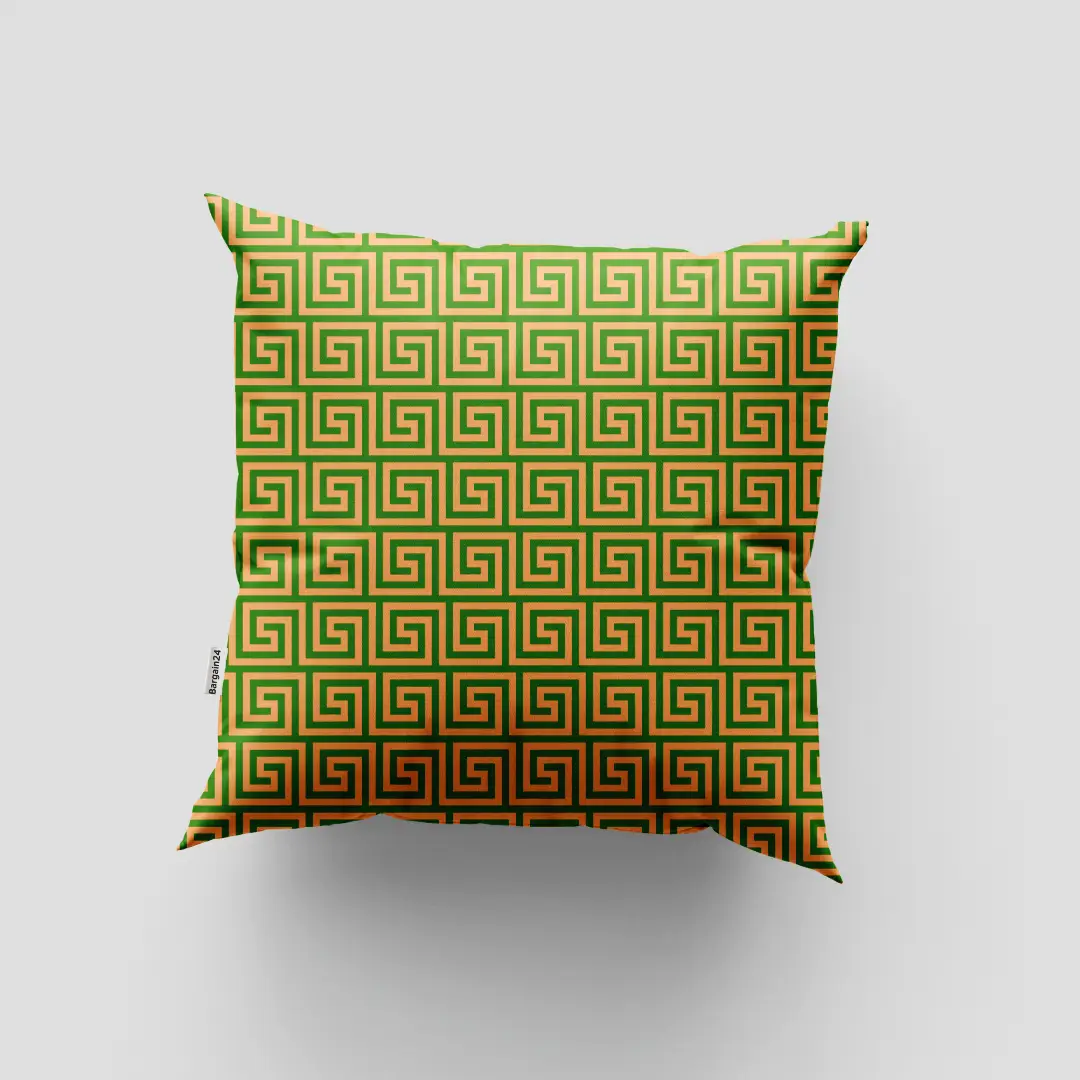 Maze Motifs Cushion Cover