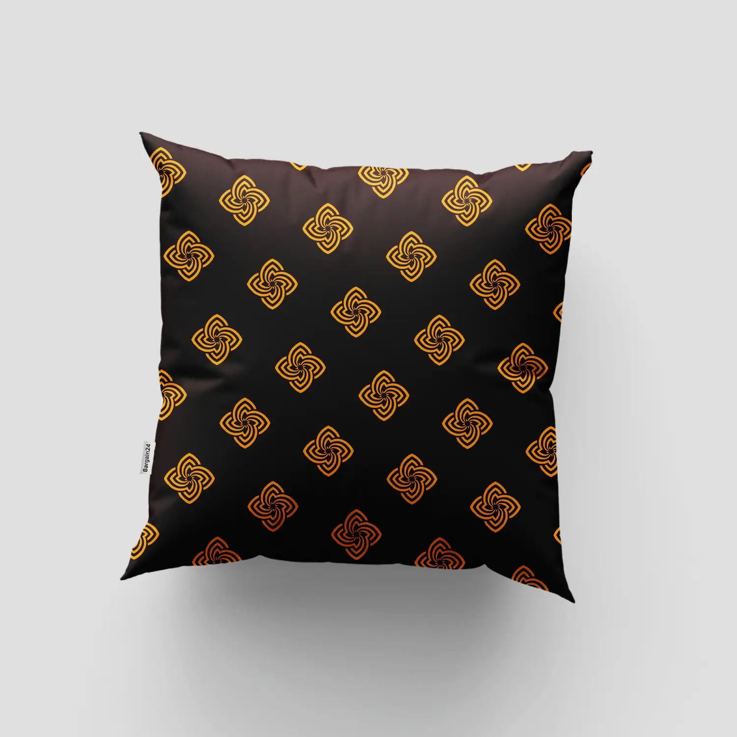 Royal Flower Coffee Color Cushion Cover