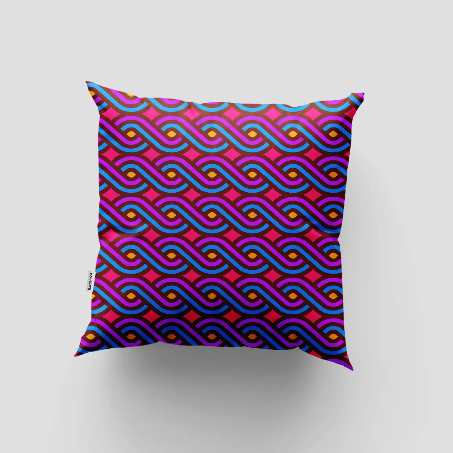 Colorful Threads Print Cushion Cover