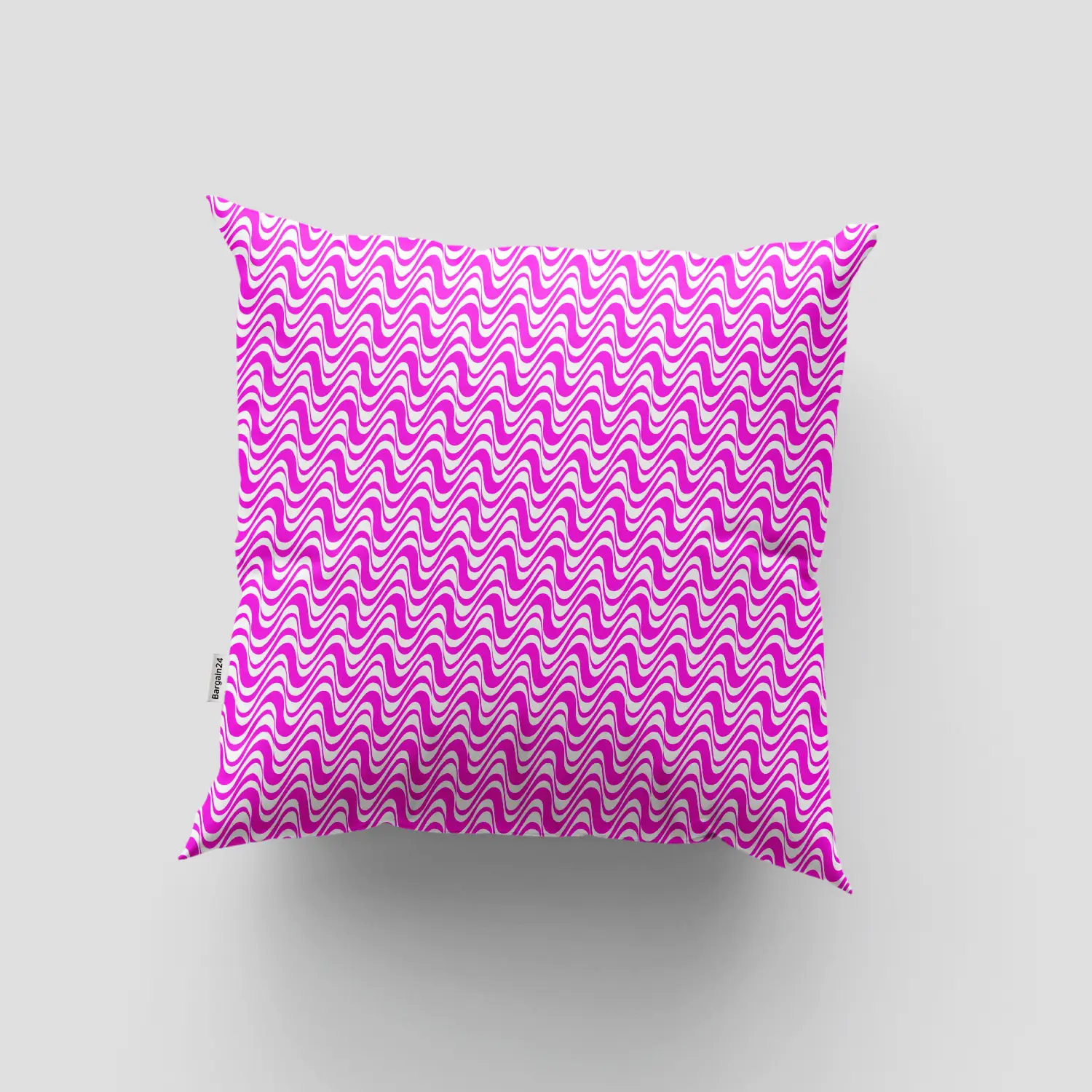 Pink White Zig Zag Waves Cushion Cover