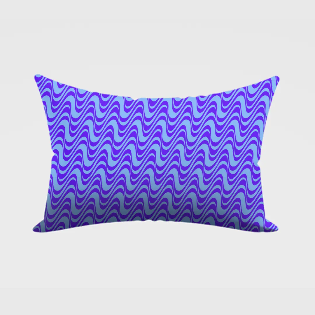 Wavy Printed Pillow Cover