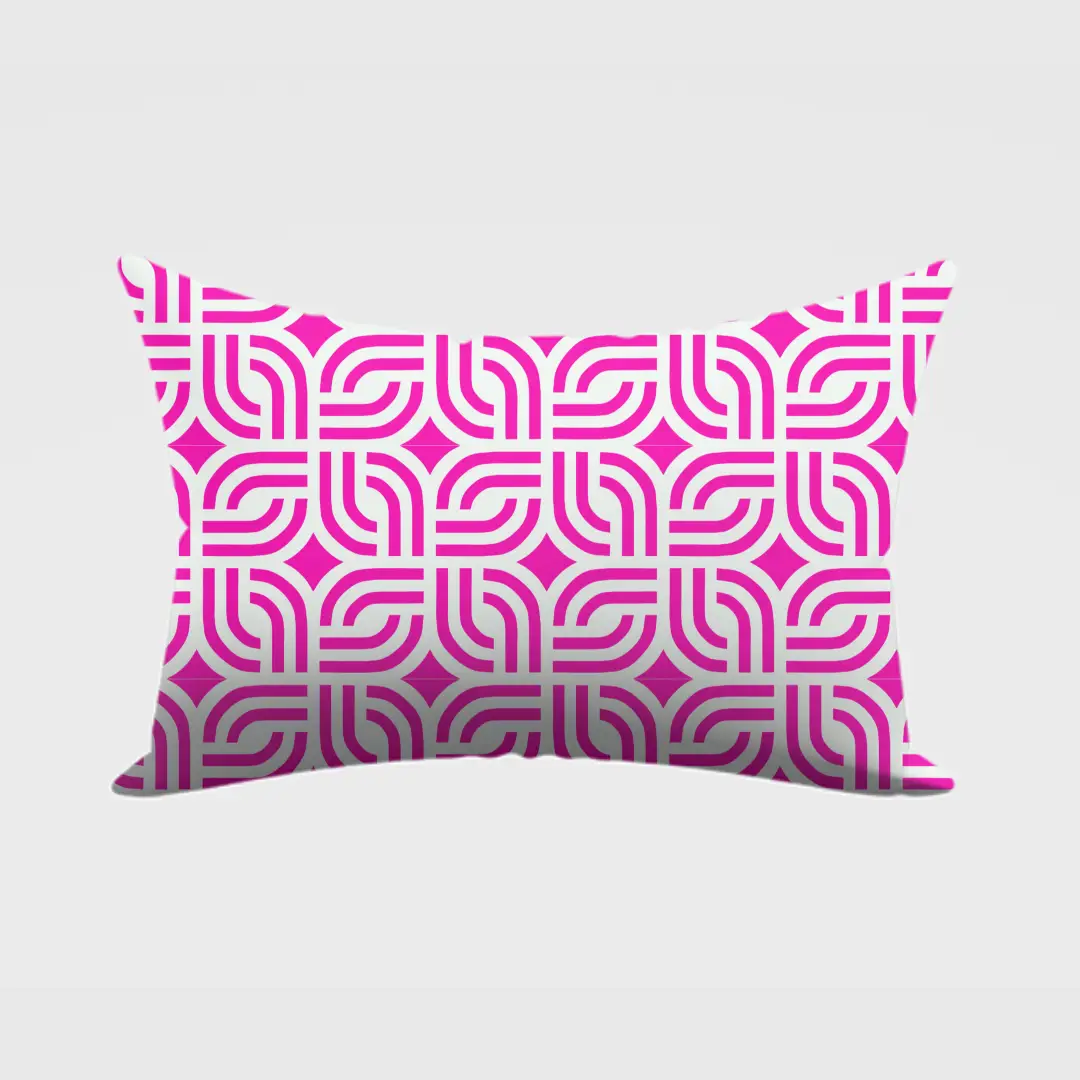 Pink White Pillow Cover