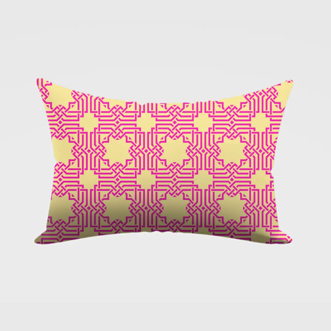 Yellow Pink Pillow Cover