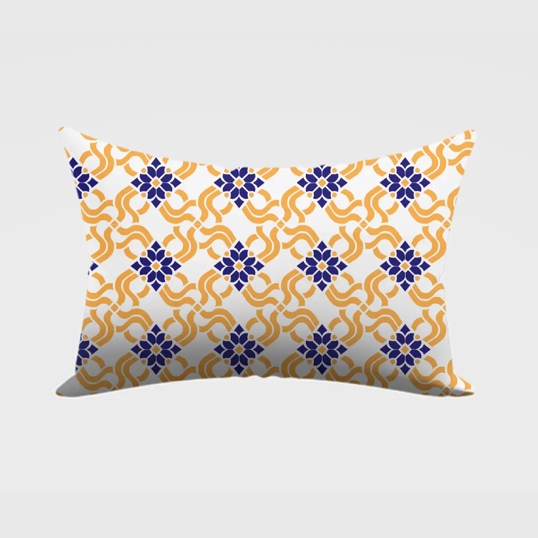 Luxurious Golden Pattern Print Design Pillow Cover