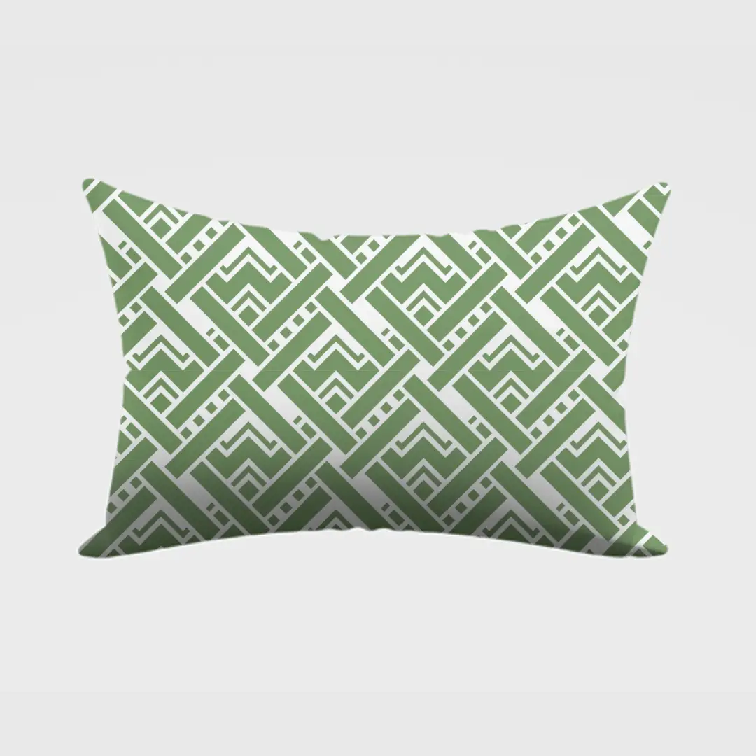 Geometric Green Pillow Cover