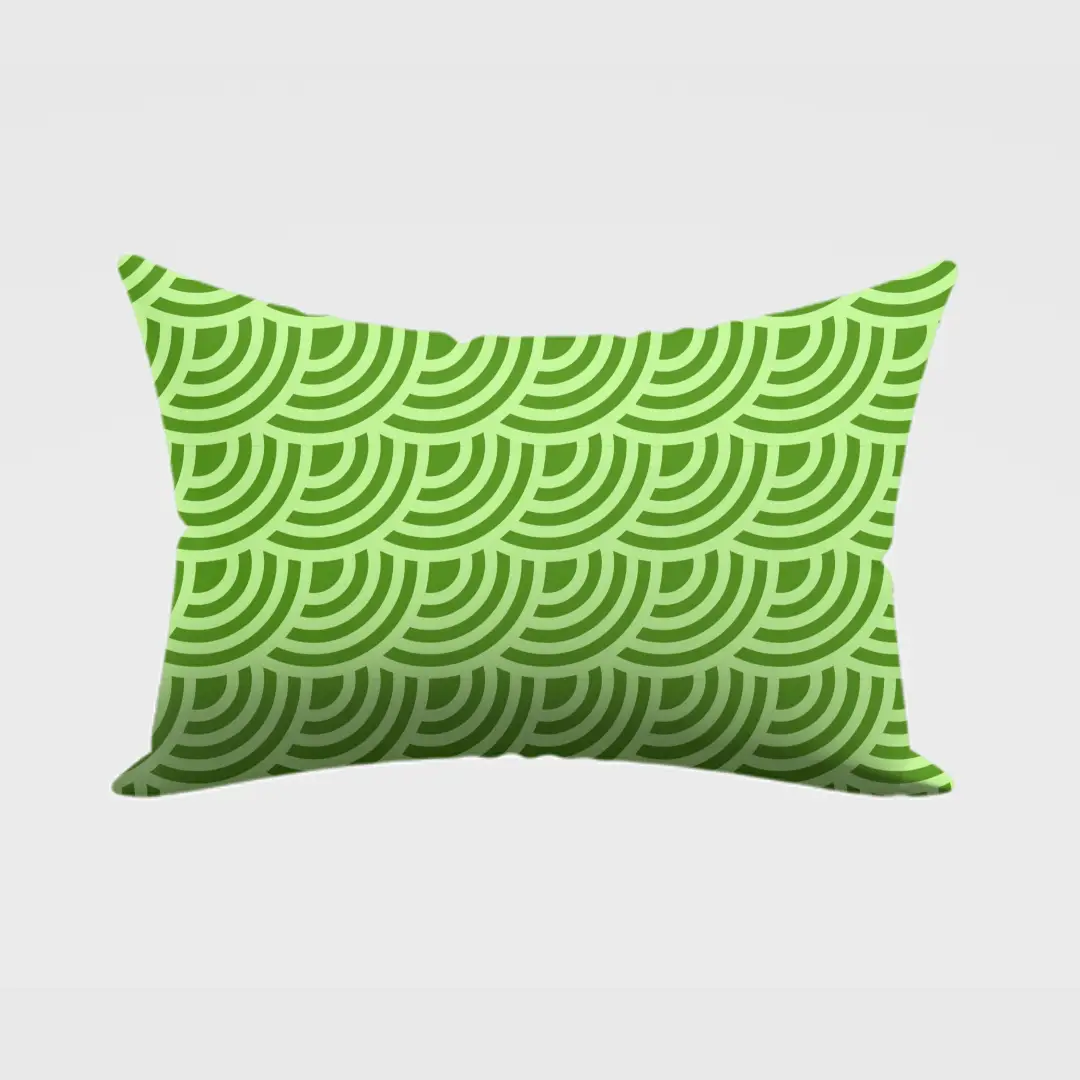 Green Shells Print Colorful Pillow Cover
