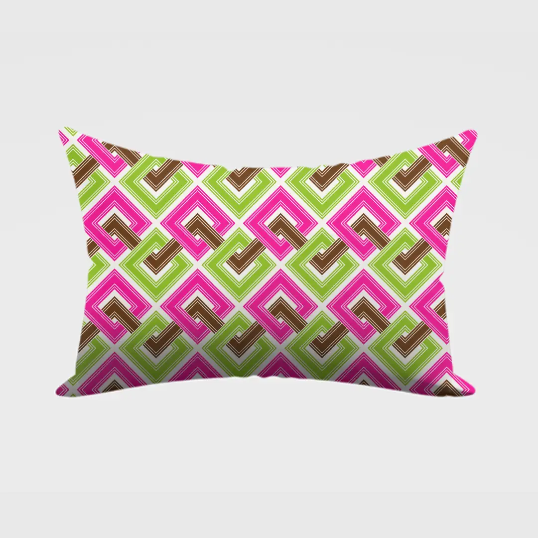 Geometric Squares Colorful Pillow Cover