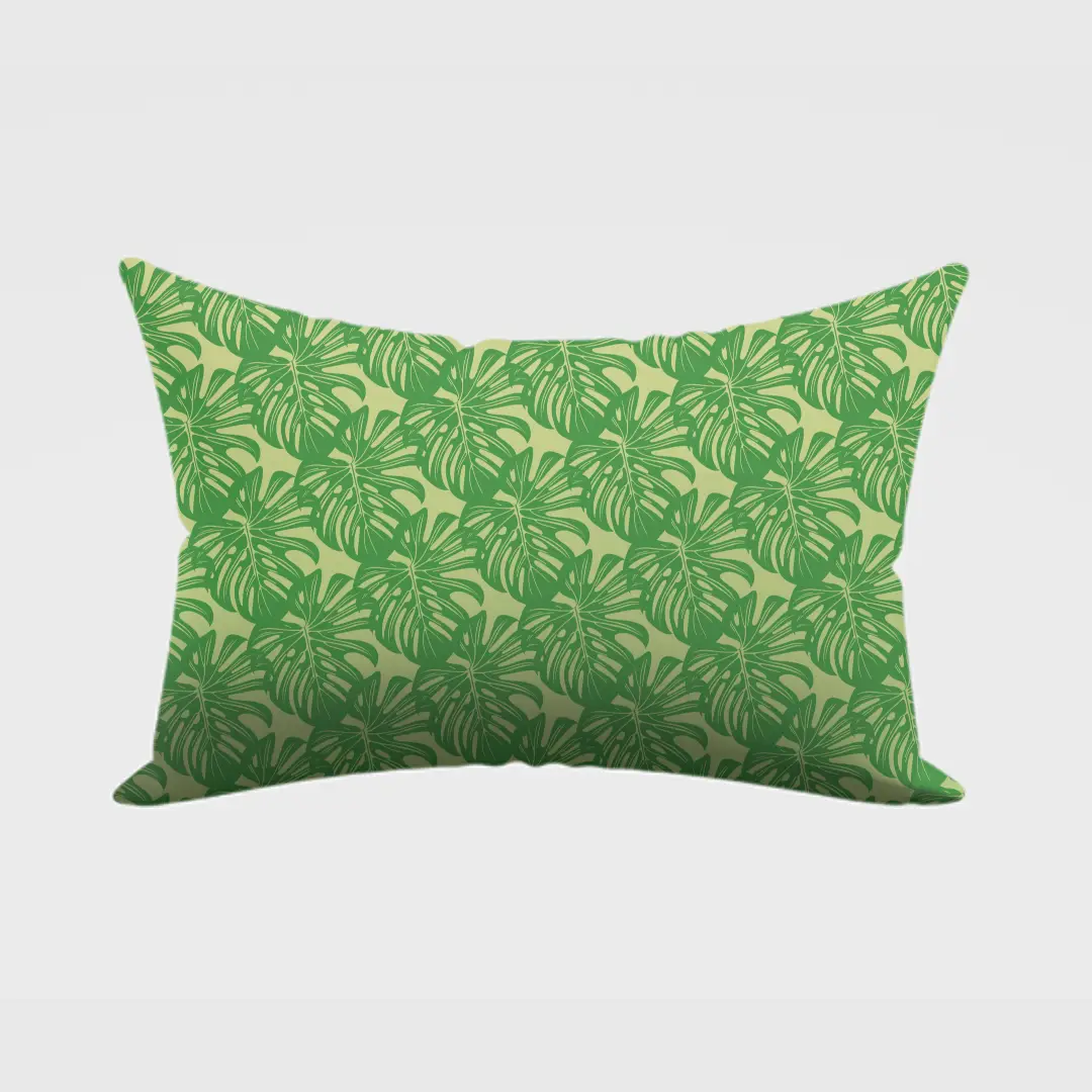 Green Leaves Pillow Cover