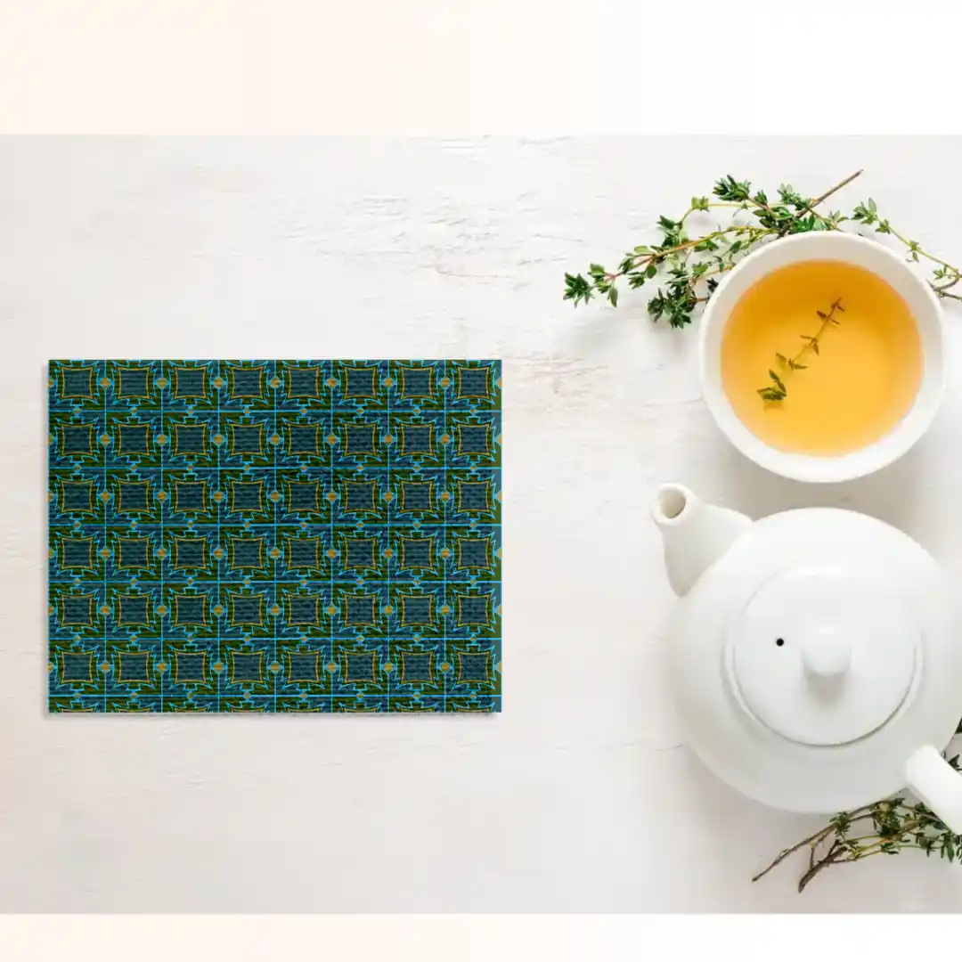 Square Motifs Table Placemats - Pack Of Four