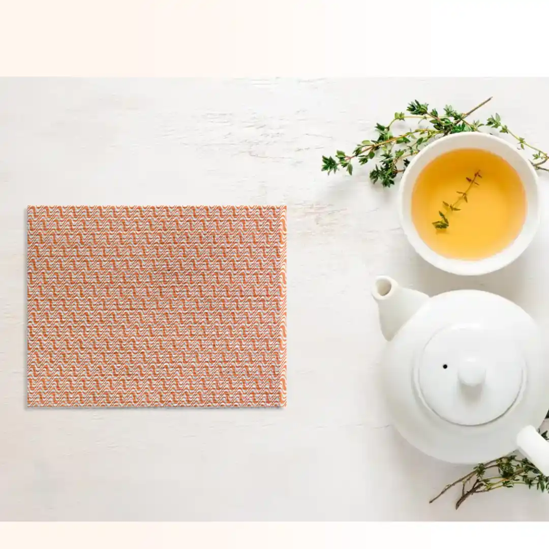 Wave Interwoven Design Dining Table Placemats - Pack Of Four