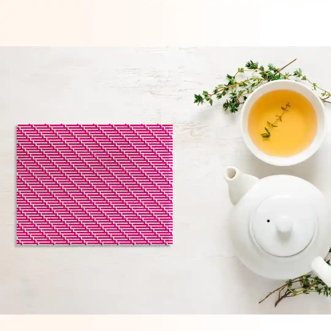 Line Geometric Stylish Dining Table Placemats - Pack Of Four