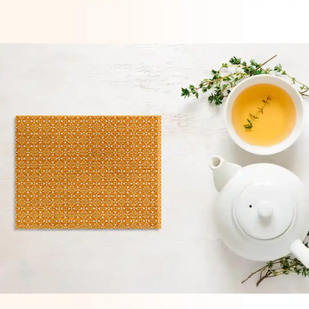 Saffron White Stylish Table Placemats - Pack Of Four
