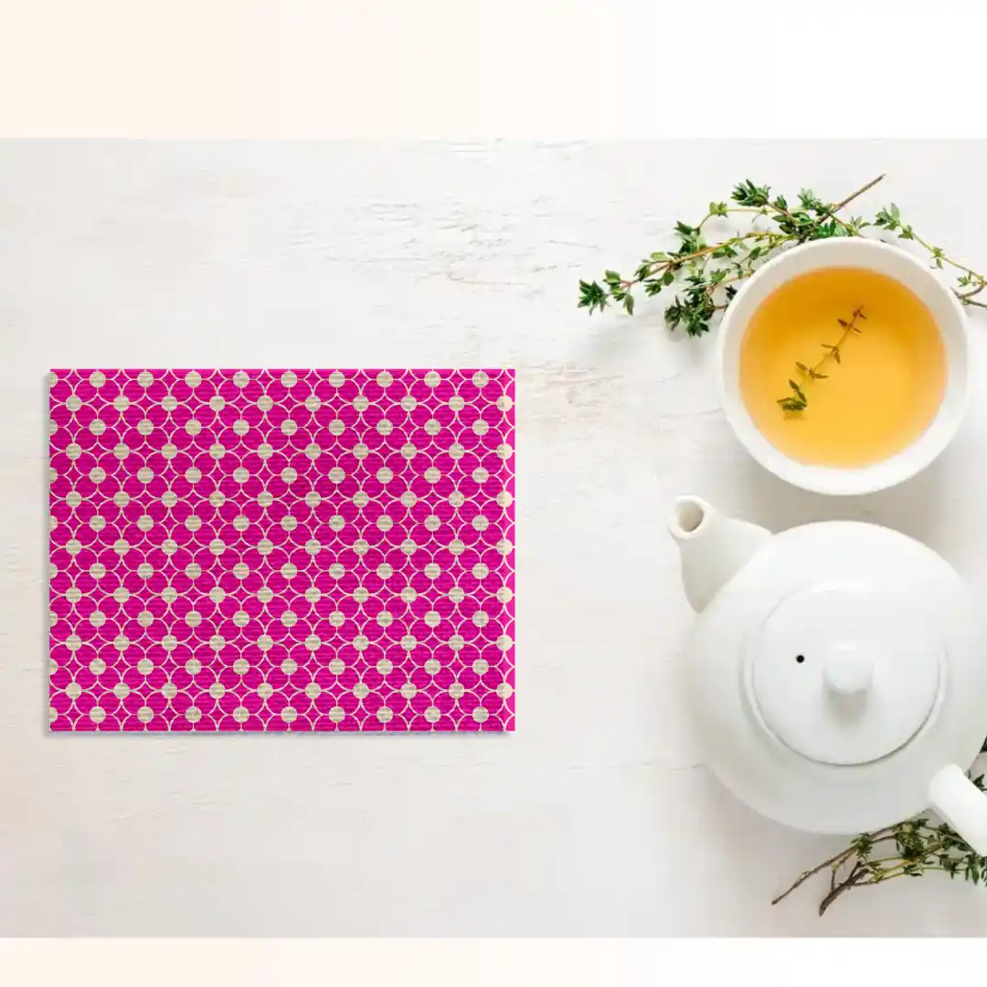 Creamish Pink Color Table Placemats - Pack Of Four