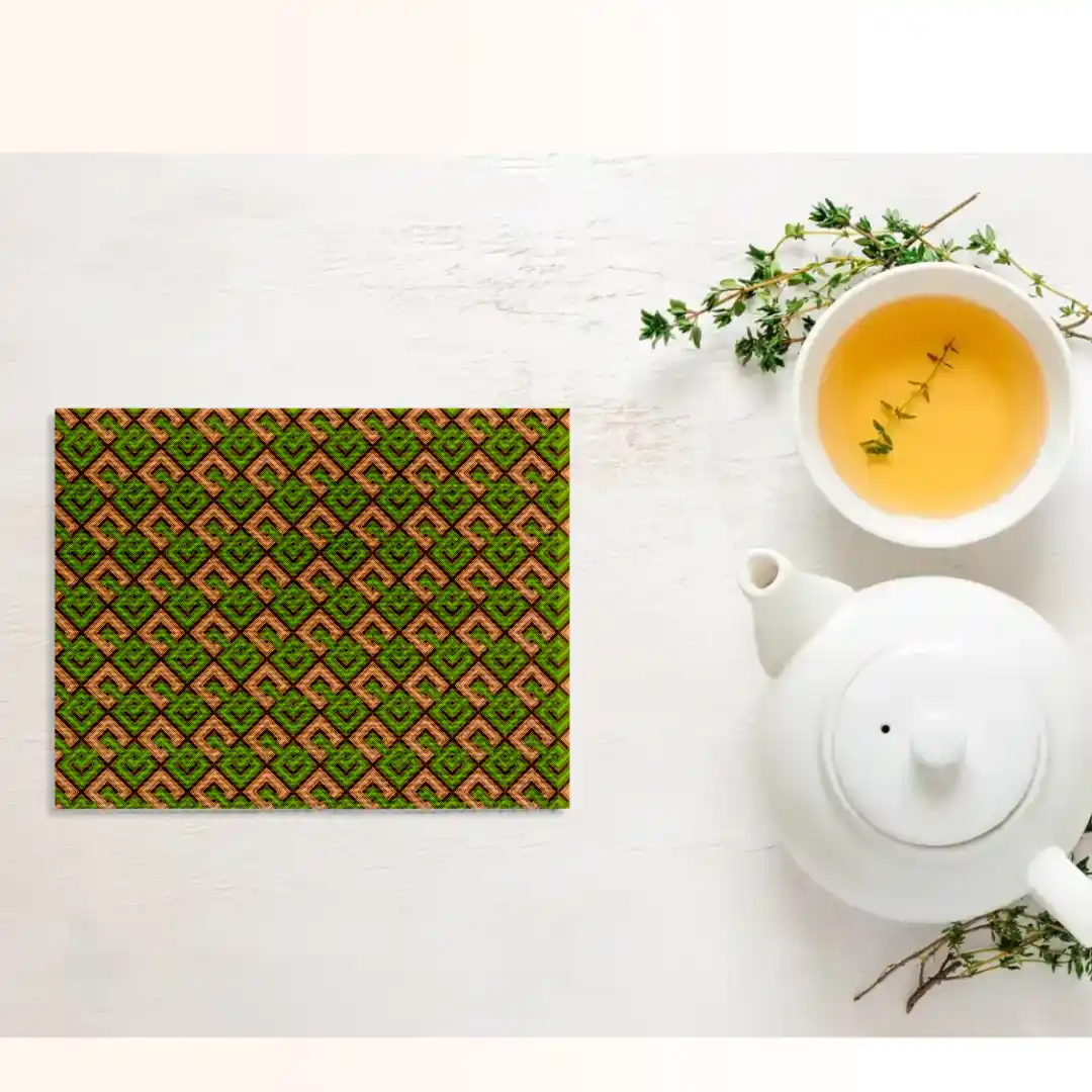 Square Checkered Table Placemats - Pack Of Four