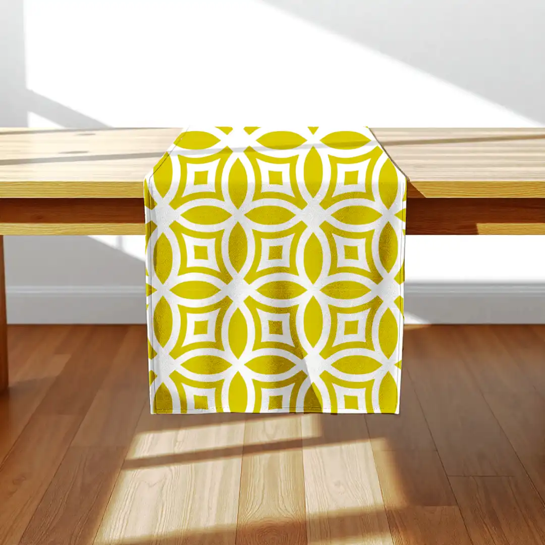 Golden White Table Runner