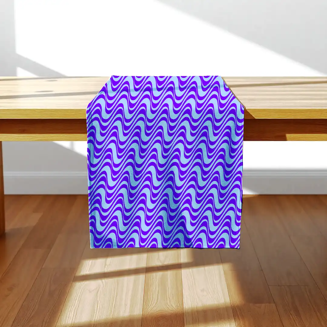 Wavy Printed Table Runner