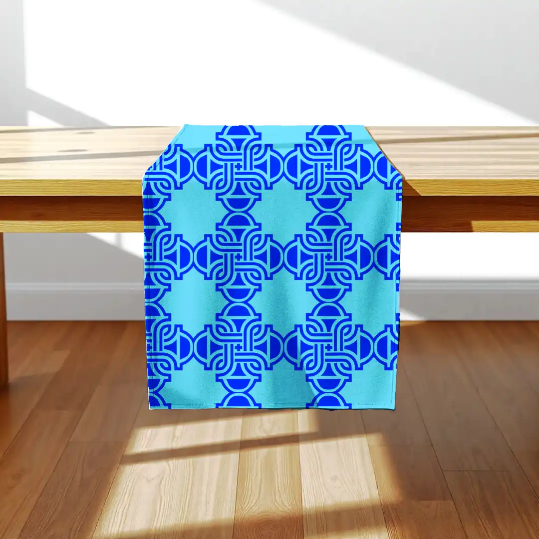 Royal Blue Motifs Table Runner