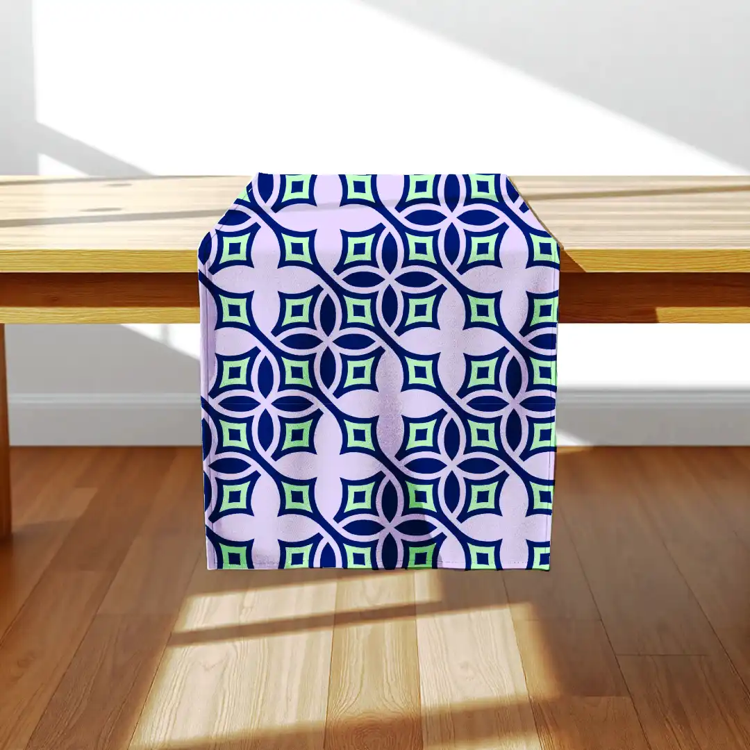 Floral Purple Color Table Runner