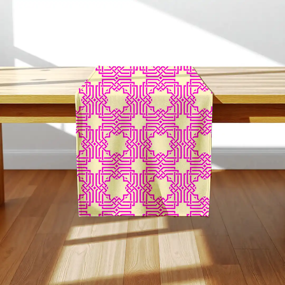 Yellow Pink Table Runner
