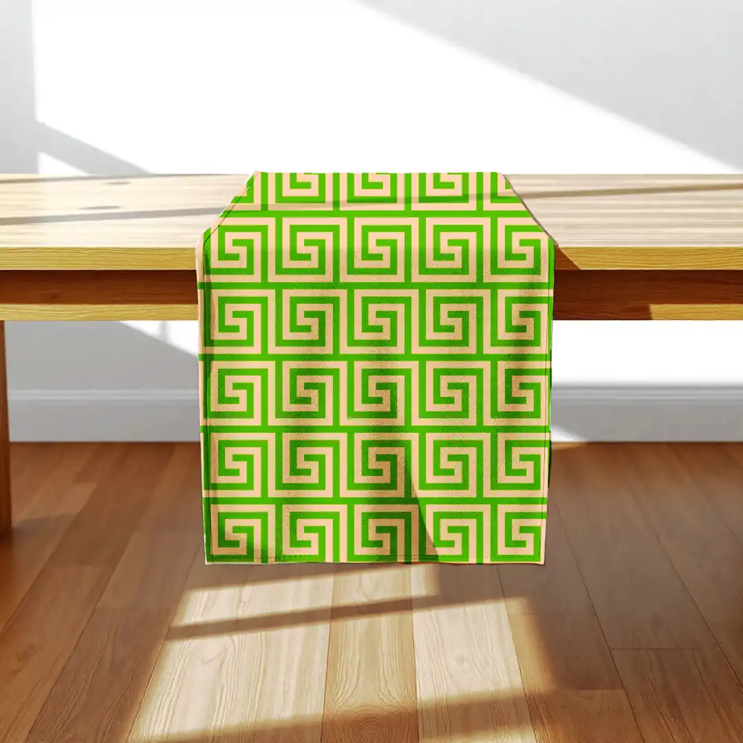 Maze Motifs Dining Table Runner