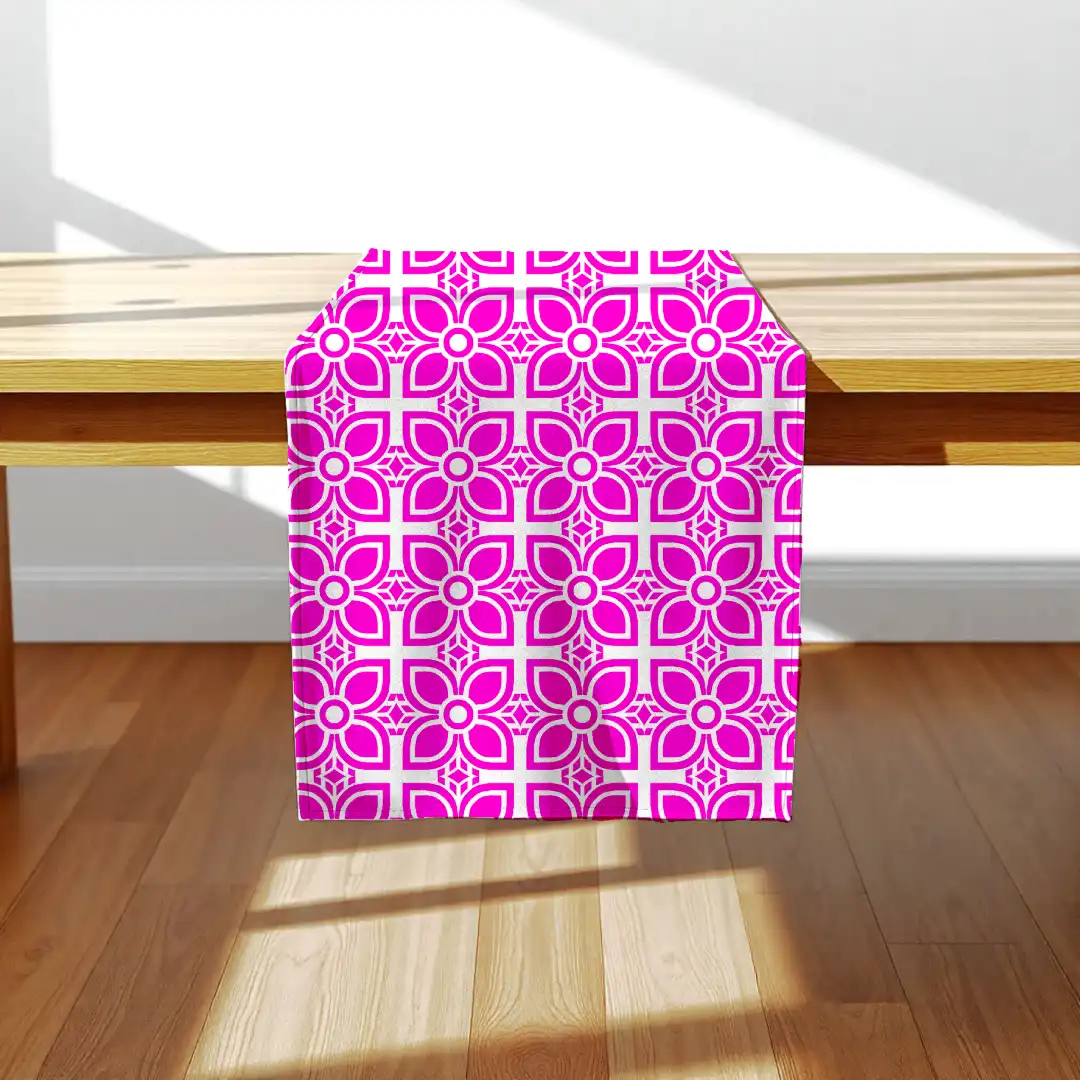 Rani Pink Flower Table Runner