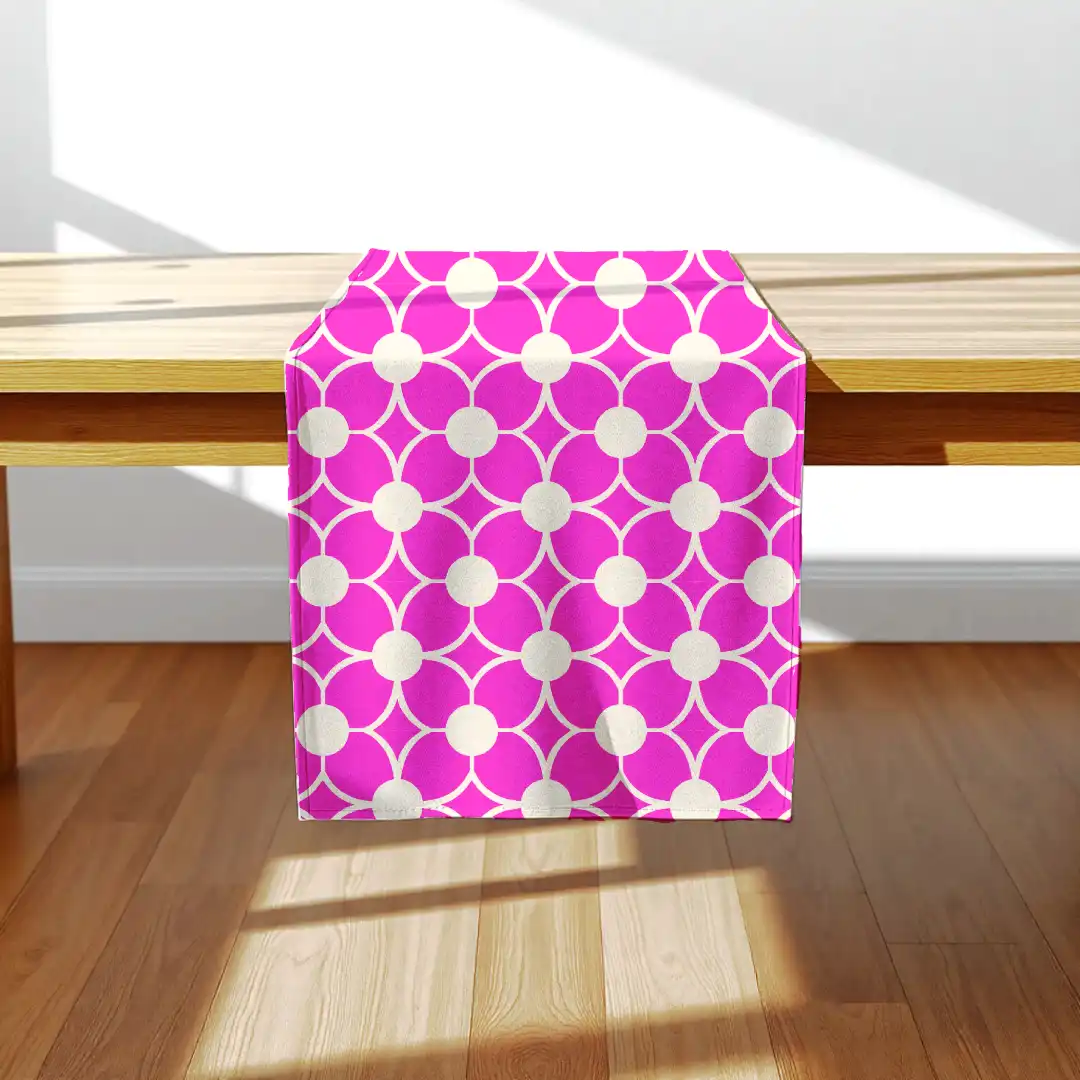 Creamish Pink Color Table Runner