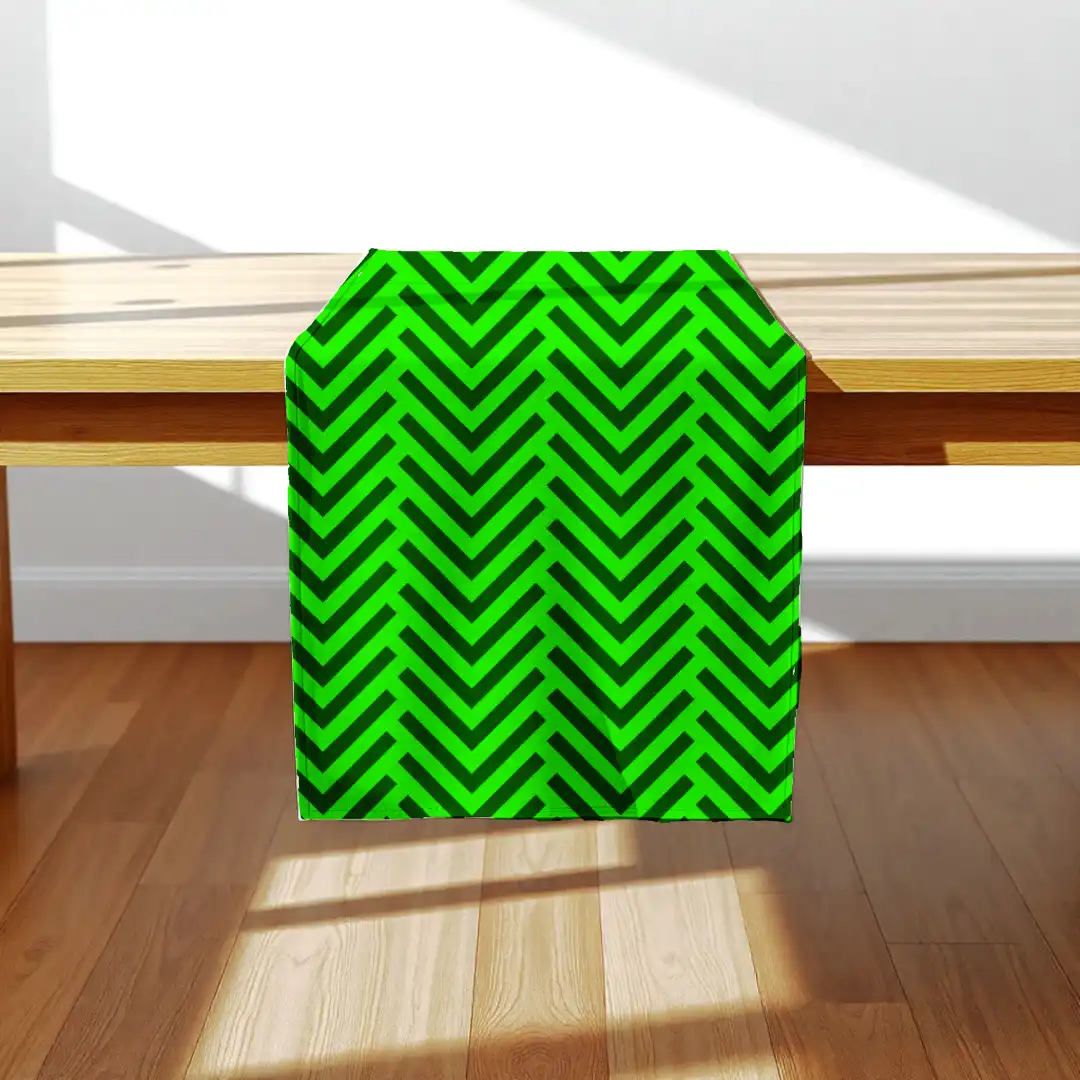 Arrows Green Table Runner