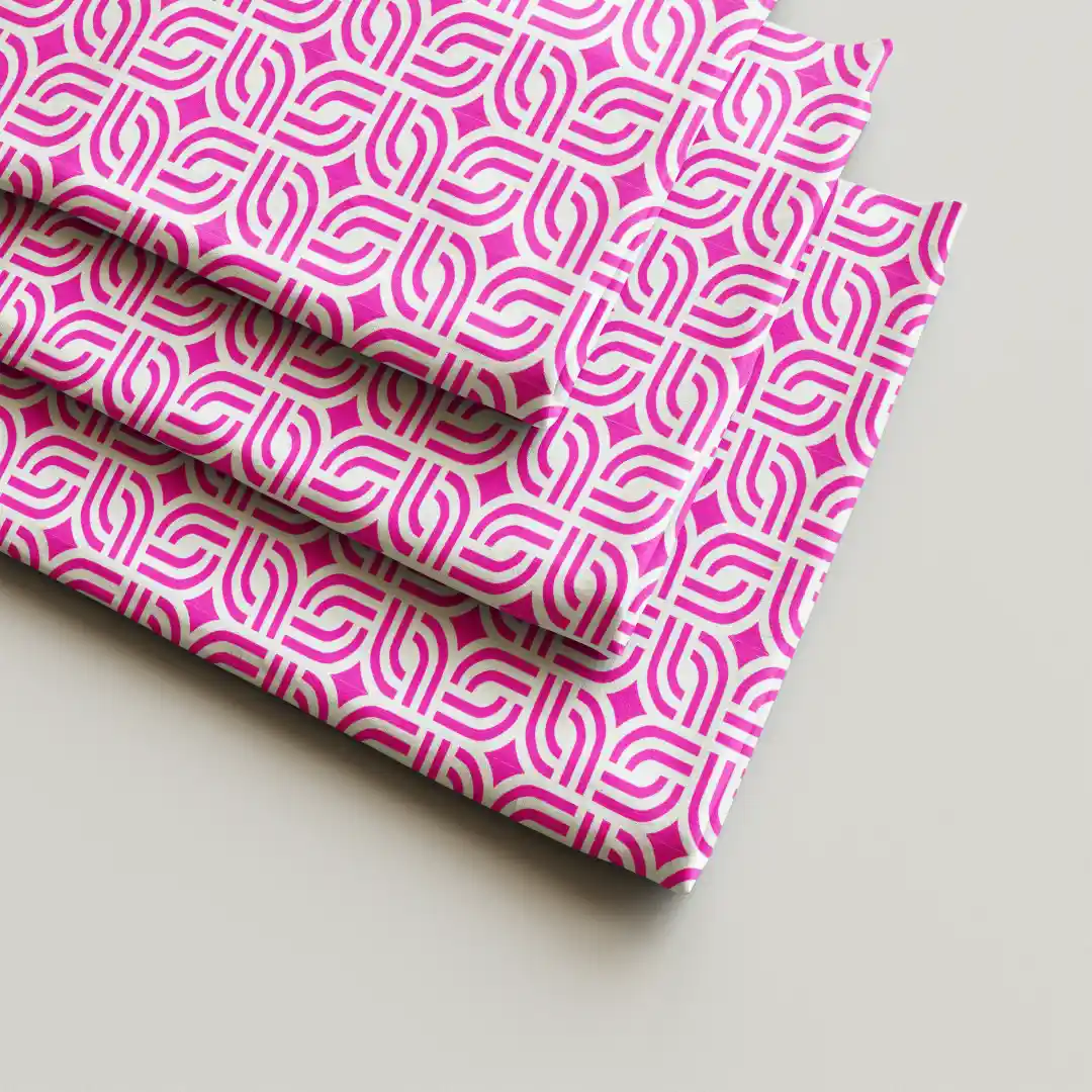 Pink White Cloth Napkin Pack Of Four - Image 2
