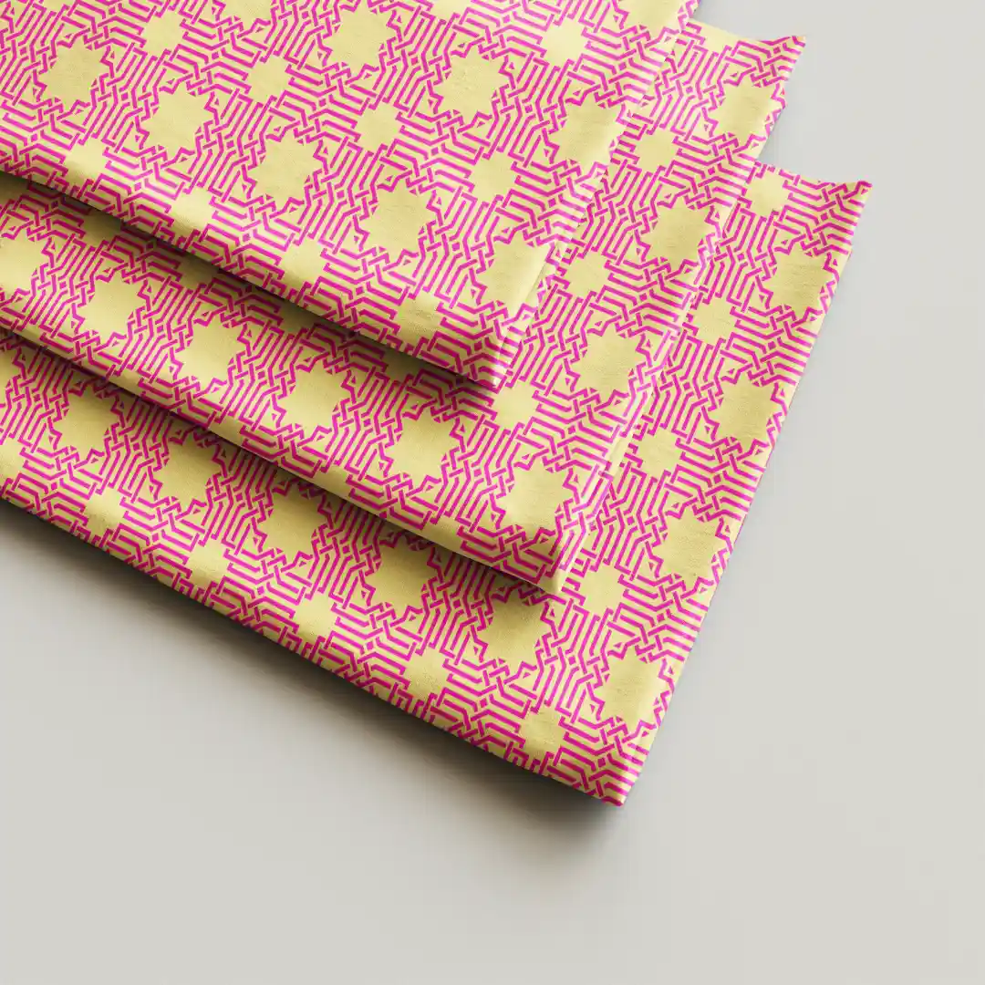 Yellow Pink Cloth Napkin Pack Of Four - Image 2