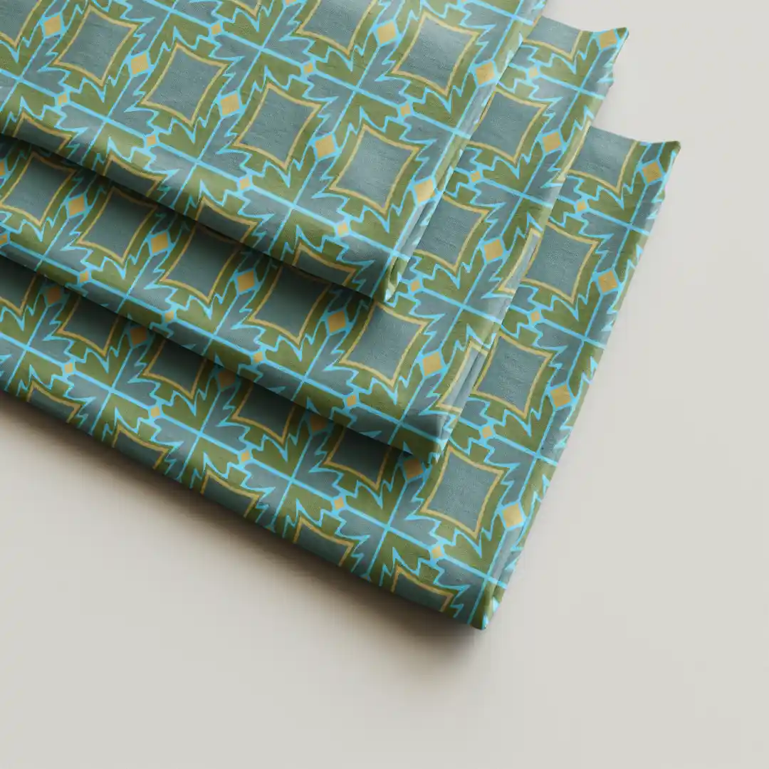 Square Motifs Cloth Napkin Pack Of Four - Image 2