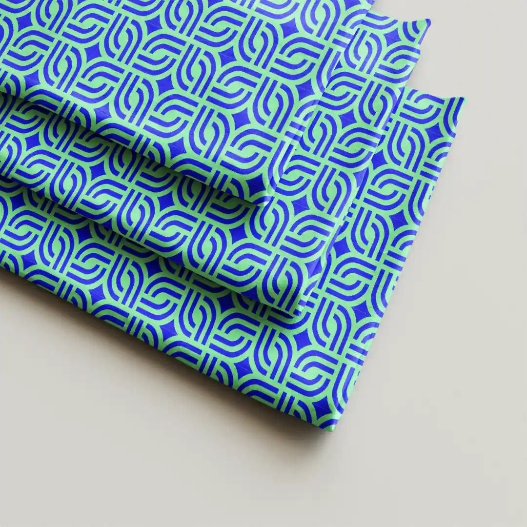 Modern Blue Square Poly Dining Table Cloth Napkin Pack Of Four - Image 2
