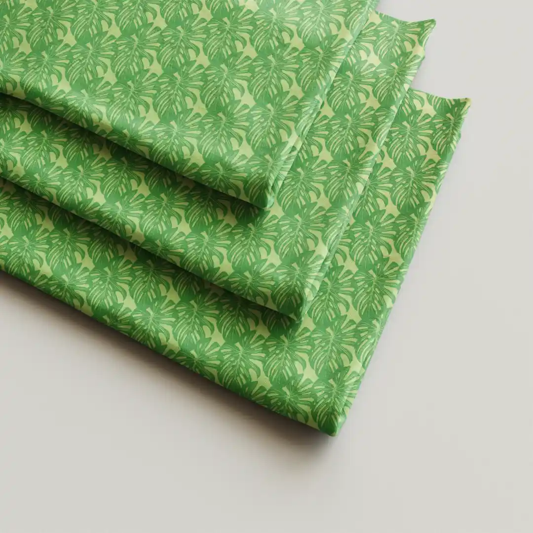 Green Leaves Cloth Napkin Pack Of Four - Image 2