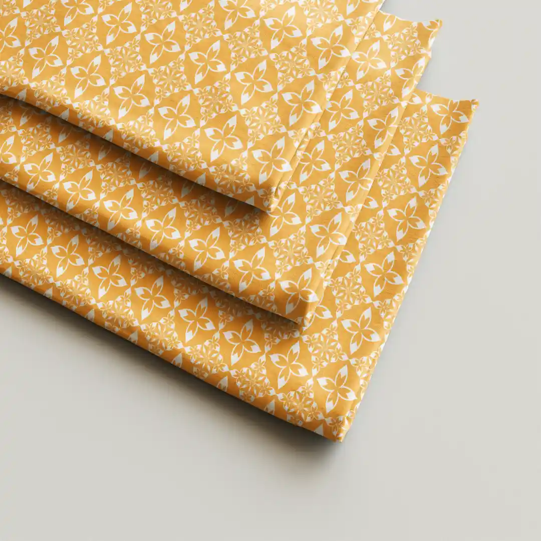 Saffron White Stylish Cloth Napkin Pack Of Four - Image 2