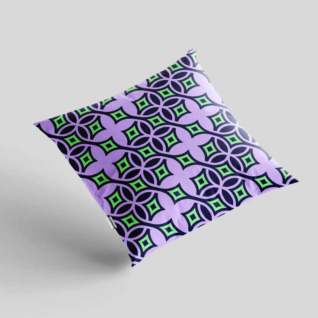 Floral Purple Color Cushion Cover - Image 2