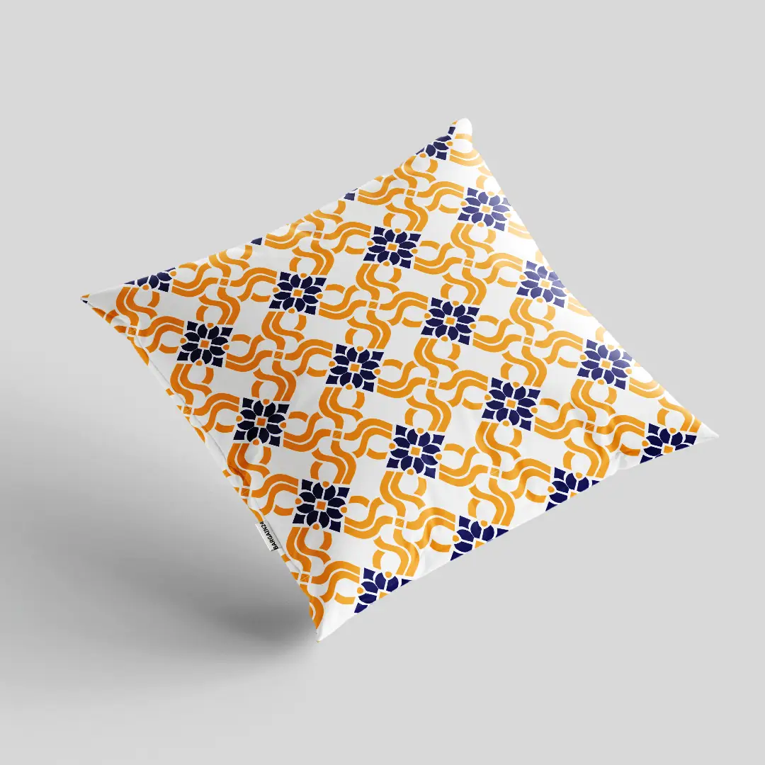 Luxurious Golden Pattern Print Design Cushion Cover - Image 2