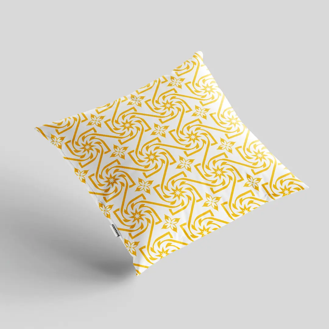 White Golden Cushion Cover - Image 2