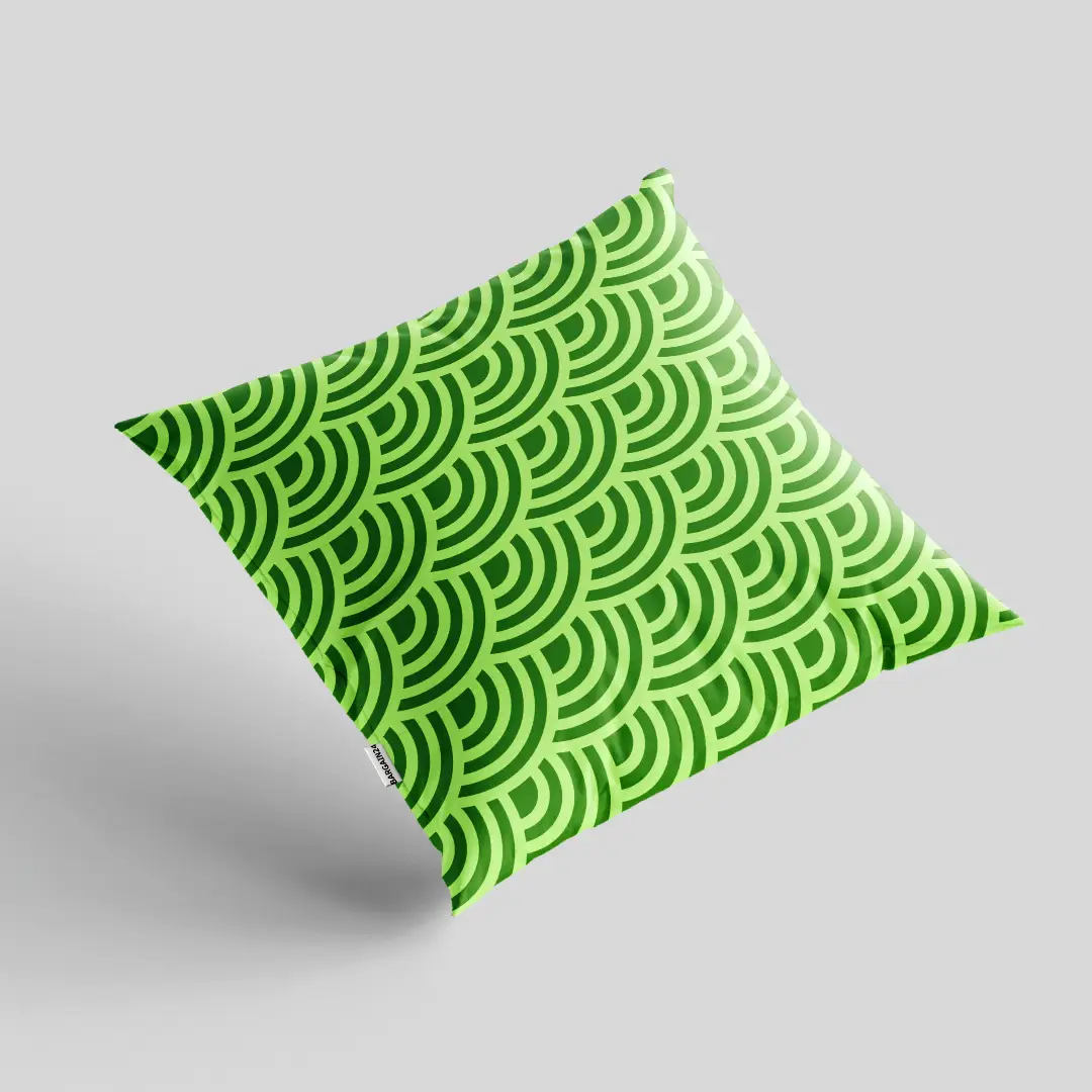 Green Shells Print Colorful Cushion Cover - Image 2