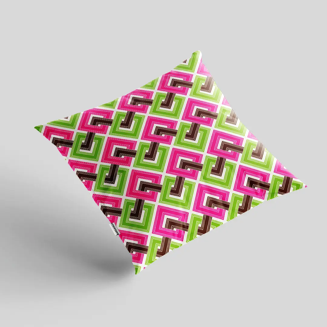 Geometric Squares Colorful Cushion Cover - Image 2