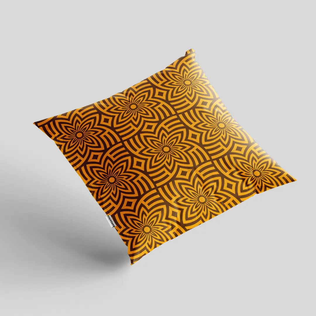 Golden Flowers Cushion Cover - Image 2